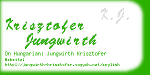 krisztofer jungwirth business card